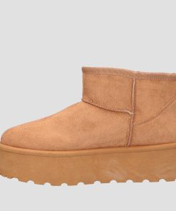 Donna DORATON Srl | Sondra - Stivaletti Platform Donna Invernali Con Ecopelliccia Camel