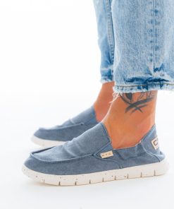 Uomo DORATON Srl | Cotton Belt - Slip On Morbido Da Uomo Super Pieghevole Blu