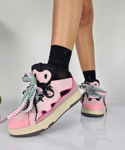 Donna DORATON Srl | Evangeline - Sneakers Donna Con Fiocco Rosa