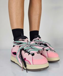 Donna DORATON Srl | Evangeline - Sneakers Donna Con Fiocco Rosa