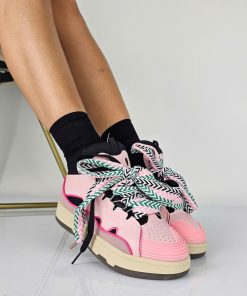 Donna DORATON Srl | Evangeline - Sneakers Donna Con Fiocco Rosa