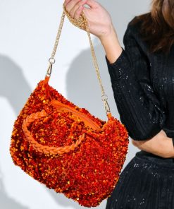 Donna DORATON Srl | Madrid - Borsa Donna Paillettes Con Tracolla Coccio