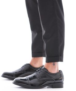 Uomo DORATON Srl | Gianni - Scarpe Uomo Eleganti Semi-Lucide Nero