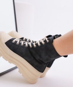 Donna DORATON Srl | Mellisa - Sneakers Donna Alte Suola Chunky Nero