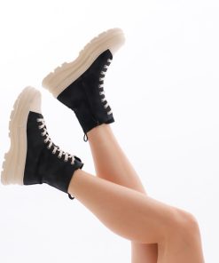 Donna DORATON Srl | Mellisa - Sneakers Donna Alte Suola Chunky Nero