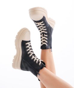 Donna DORATON Srl | Mellisa - Sneakers Donna Alte Suola Chunky Nero