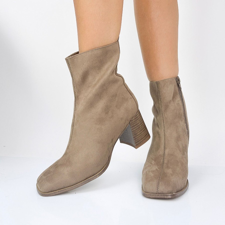 Donna DORATON Srl | Iselin - Stivaletto Donna Con Tacco Taupe