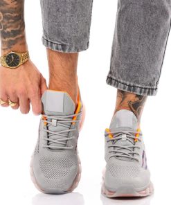 Uomo DORATON Srl | Sebastian - Sneakers Uomo Sportive Grigio/Arancio