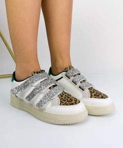 Donna DORATON Srl | Taylor - Sneakers Donna Con Velcro Leopard