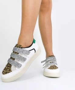 Donna DORATON Srl | Taylor - Sneakers Donna Con Velcro Leopard