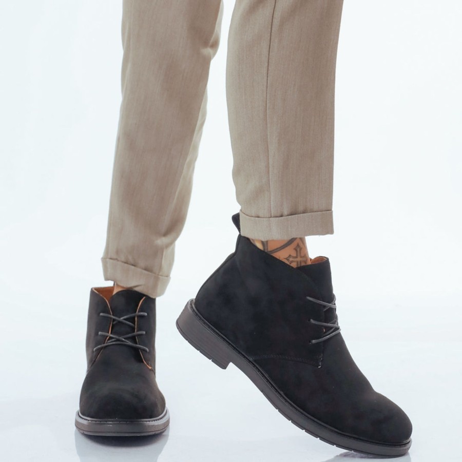 Uomo DORATON Srl | Austen - Desert Boots Uomo Nero