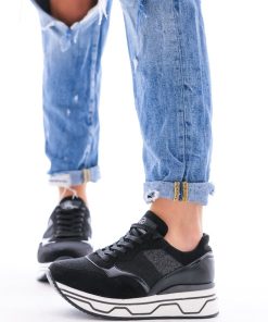 Donna DORATON Srl | Queen Helena - Sneakers Donna Platform Nero