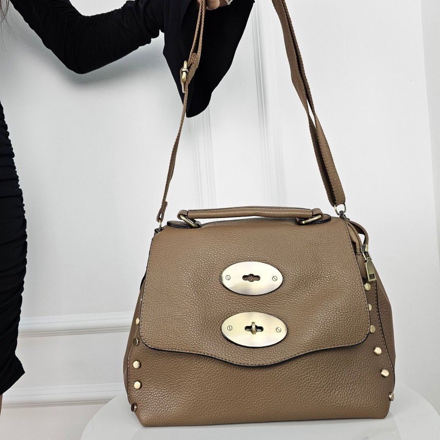 Donna DORATON Srl | Edimburgo - Borsa Donna A Mano E Tracolla Khaki