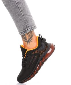 Uomo DORATON Srl | Sebastian - Sneakers Uomo Sportive Nero/Arancio