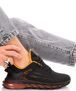 Uomo DORATON Srl | Sebastian - Sneakers Uomo Sportive Nero/Arancio