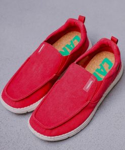 Uomo DORATON Srl | Canguro - Slip-On Uomo In Tela Rosso