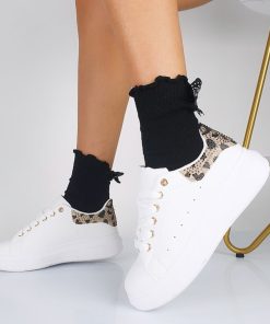 Donna DORATON Srl | Klomt- Sneakers Con Animalier Bianco/Leopard