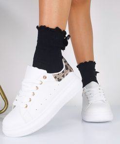 Donna DORATON Srl | Klomt- Sneakers Con Animalier Bianco/Leopard