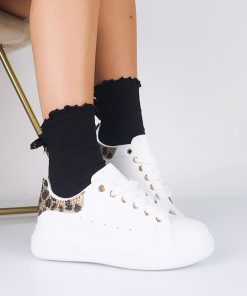 Donna DORATON Srl | Klomt- Sneakers Con Animalier Bianco/Leopard