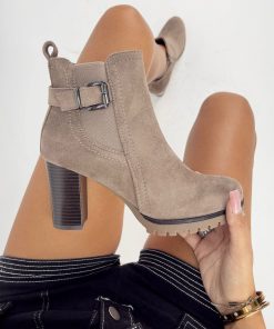 Donna DORATON Srl | Alessandra - Tronchetti Donna Tacco 10 Cm Khaki