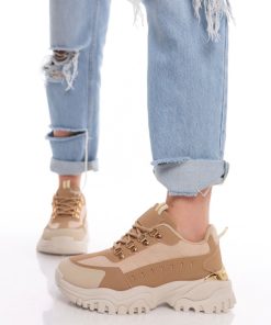 Donna DORATON Srl | Keisha - Sneakers Donna Fondo Alto Khaki