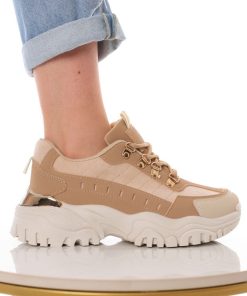 Donna DORATON Srl | Keisha - Sneakers Donna Fondo Alto Khaki