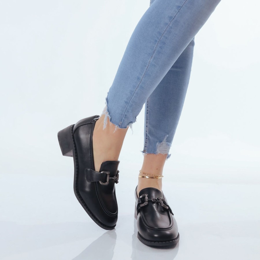 Donna DORATON Srl | Vera - Mocassino Donna Con Morsetto Nero