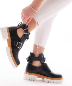 Donna DORATON Srl | Sweet Shoes - Stivaletti Donna Con Fibbie Nero