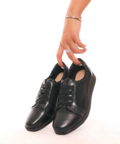 Donna DORATON Srl | Yameiji - Sneakers Donna Senza Lacci Comfort Nero