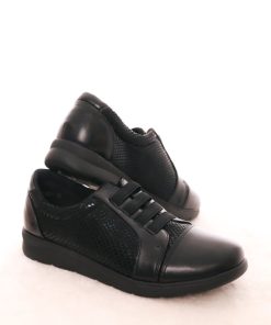 Donna DORATON Srl | Yameiji - Sneakers Donna Senza Lacci Comfort Nero