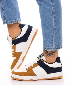 Uomo DORATON Srl | Giorgio - Sneakers Uomo Giallo/Navy