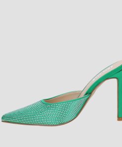 Donna DORATON Srl | Irene - Sabot Donna Tacco 11 Cm Verde